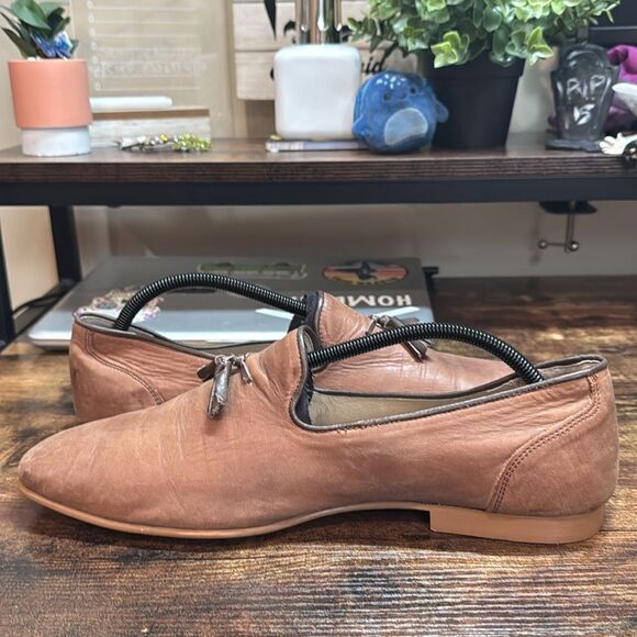  Brown Leather Tassel loafers size 11‎ main image 12